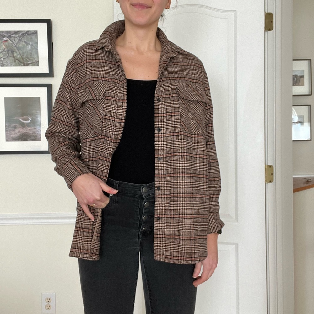 Abercrombie Oversized Flannel Shirt Jacket - Size Medium